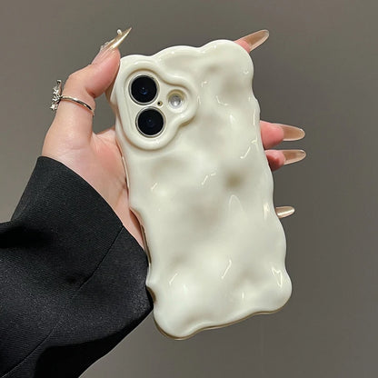 Fashion White 3D Wave Texture Phone Case