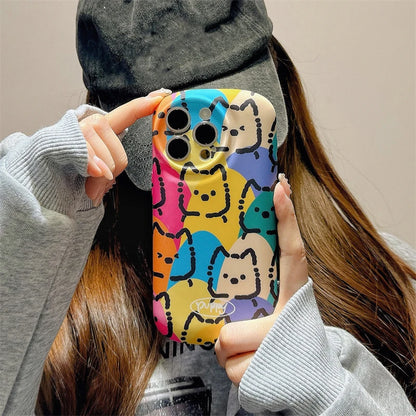 Cartoon Cute Puppy Soap Shape Liquid Skin Phone Case