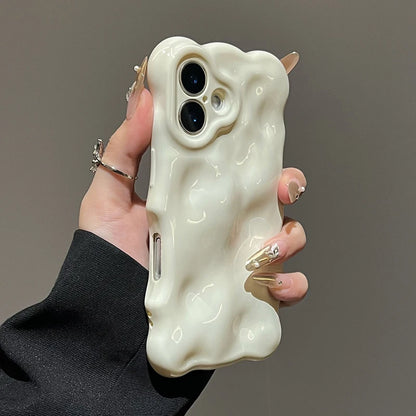 Fashion White 3D Wave Texture Phone Case