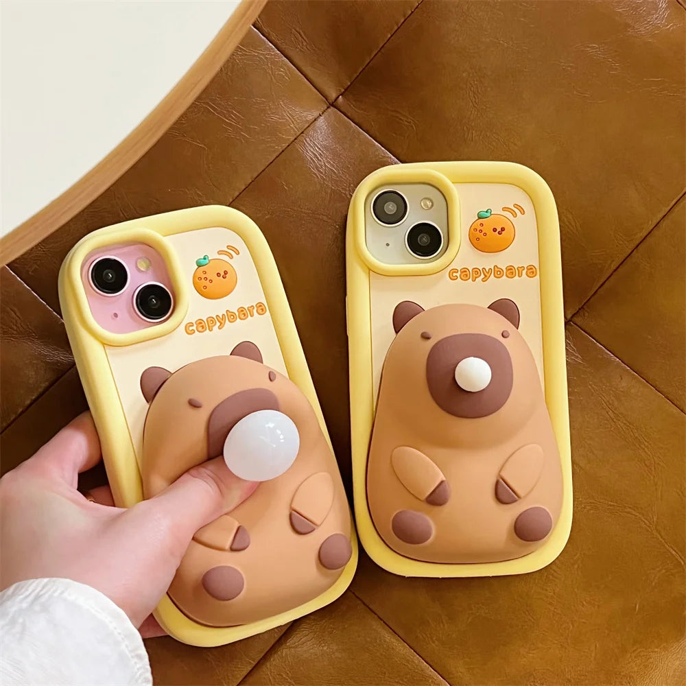 Cute Cartoon Capybara Squishies Phone Case