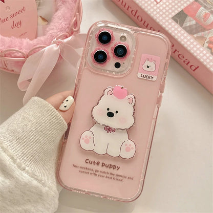 Cute Puppy Dog Shockproof Bumper Phone Case